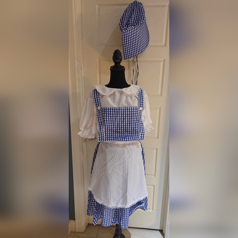 EraSpooky Dorothy Costume Halloween Blue Gingham Dress